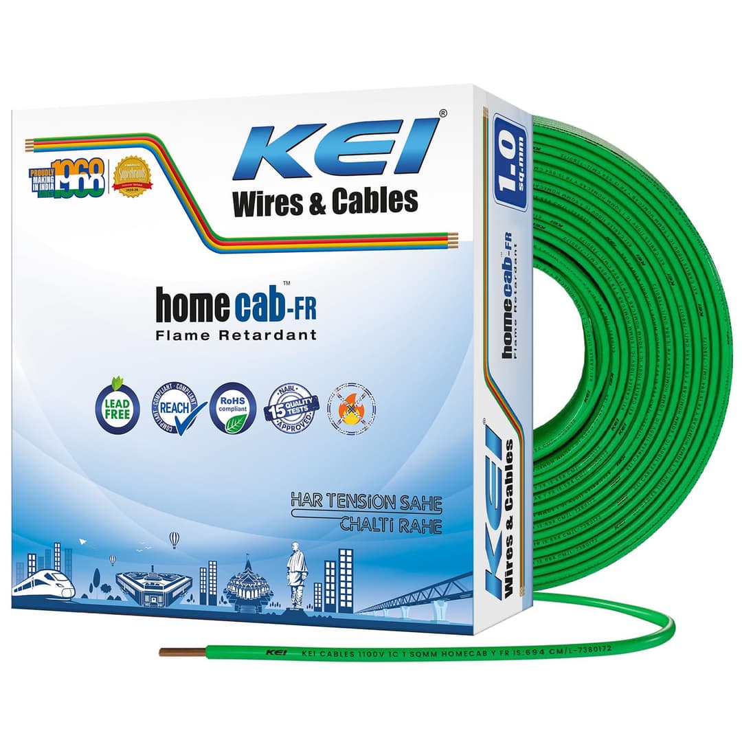 KEI Homecab 1 sqmm Single Core Copper FR House Wire (90m)