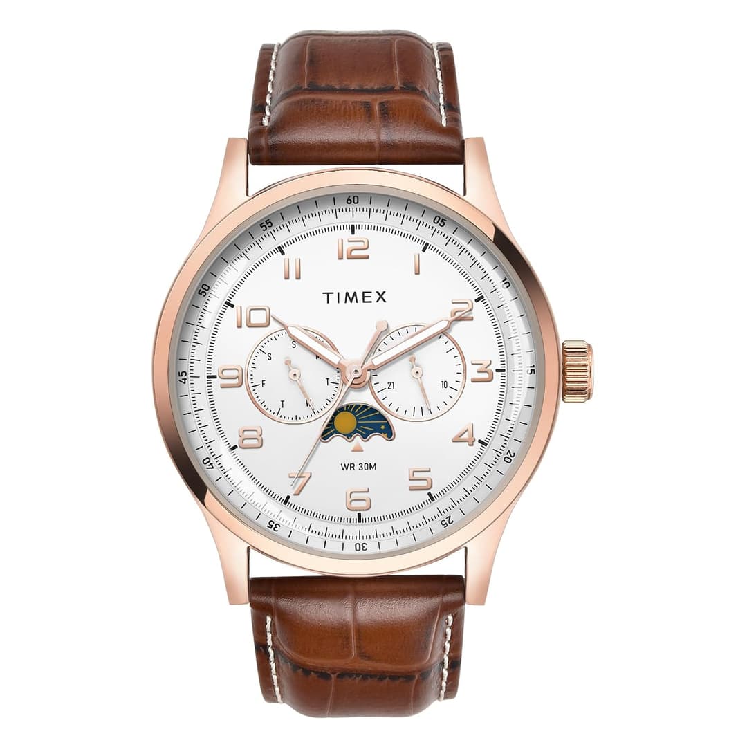 Timex Analog Watch with Leather Strap TWEG19608