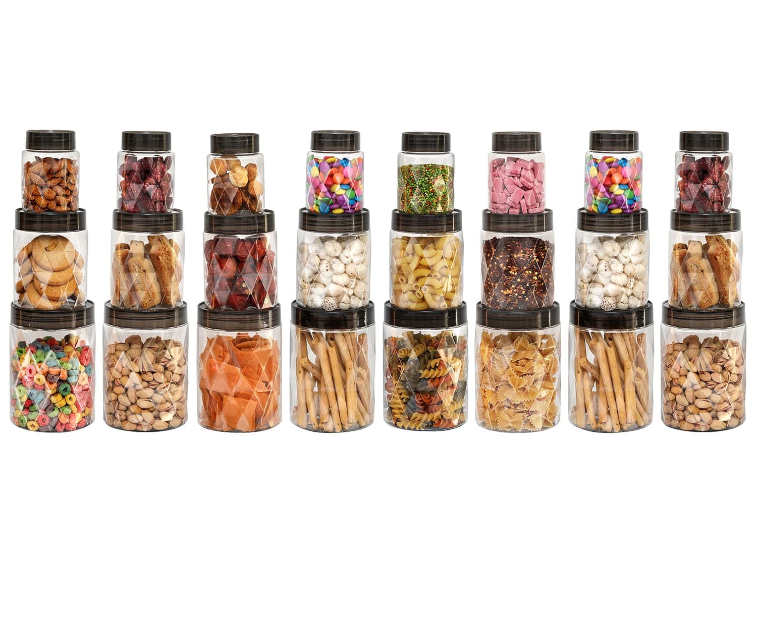 Cello Diamond PET Storage Container Set of 24