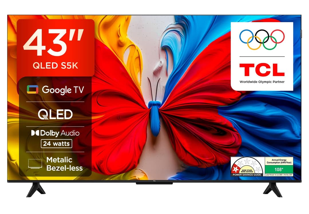 TCL 43 Inch FHD Smart QLED Google TV 43S5K