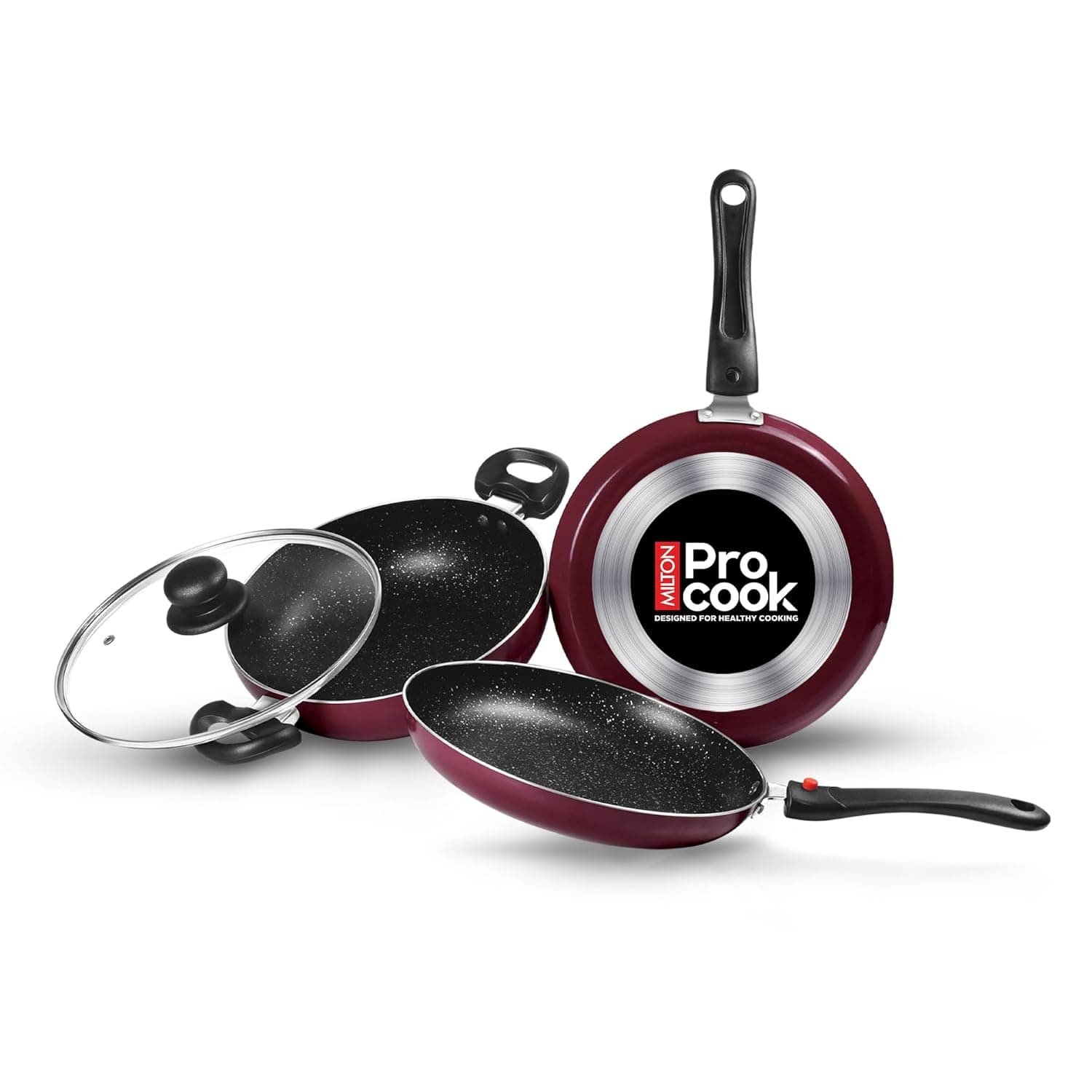 Milton Pro Cook Kitchen Pride 3 Piece Non-Stick Cookware Set