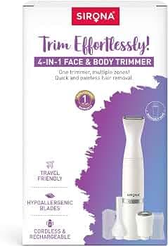 Sirona 4-in-1 Face and Body Trimmer for Women