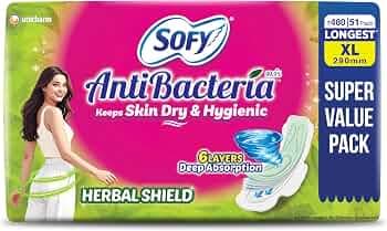 Sofy AntiBacteria XL Sanitary Pads (51 Count)