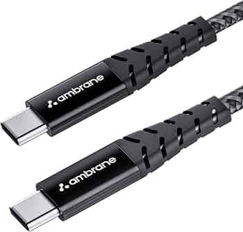 Ambrane RCTT15 60W Braided Type C to Type C Cable