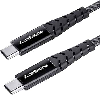 Ambrane RCTT15 60W Braided Type C to Type C Cable