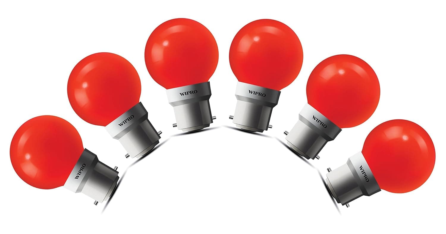 Wipro Safelite N10006 B22 0.5-Watt LED Night Lamp Pack of 6