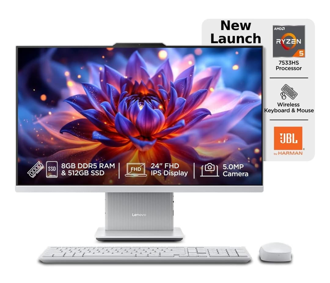 Lenovo IdeaCentre AIO 23.8-inch Ryzen 5 7533HS Desktop