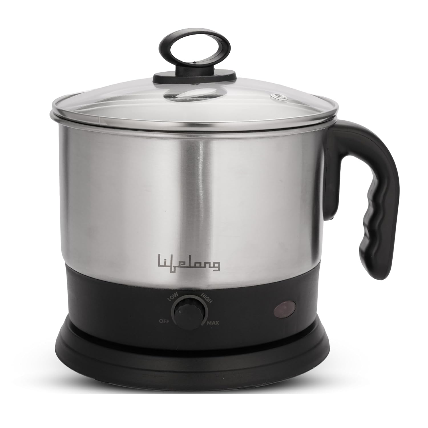 Lifelong Electric Multi Kettle | Multifunction Cooker Kettle 1.5L | Boiling Milk, Eggs, Maggi, Soup & Noodles | 600W Stainless Steel Body, Fast Heating, Easy Cleaning (Silver, LLMK23)