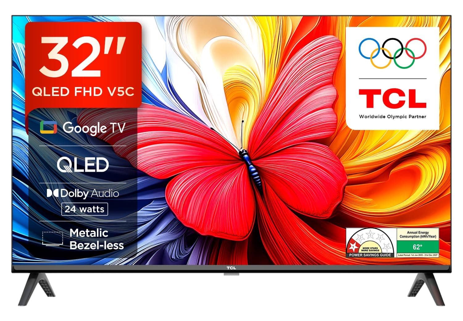 TCL 32 Inch Full HD QLED Google TV (32V5C)