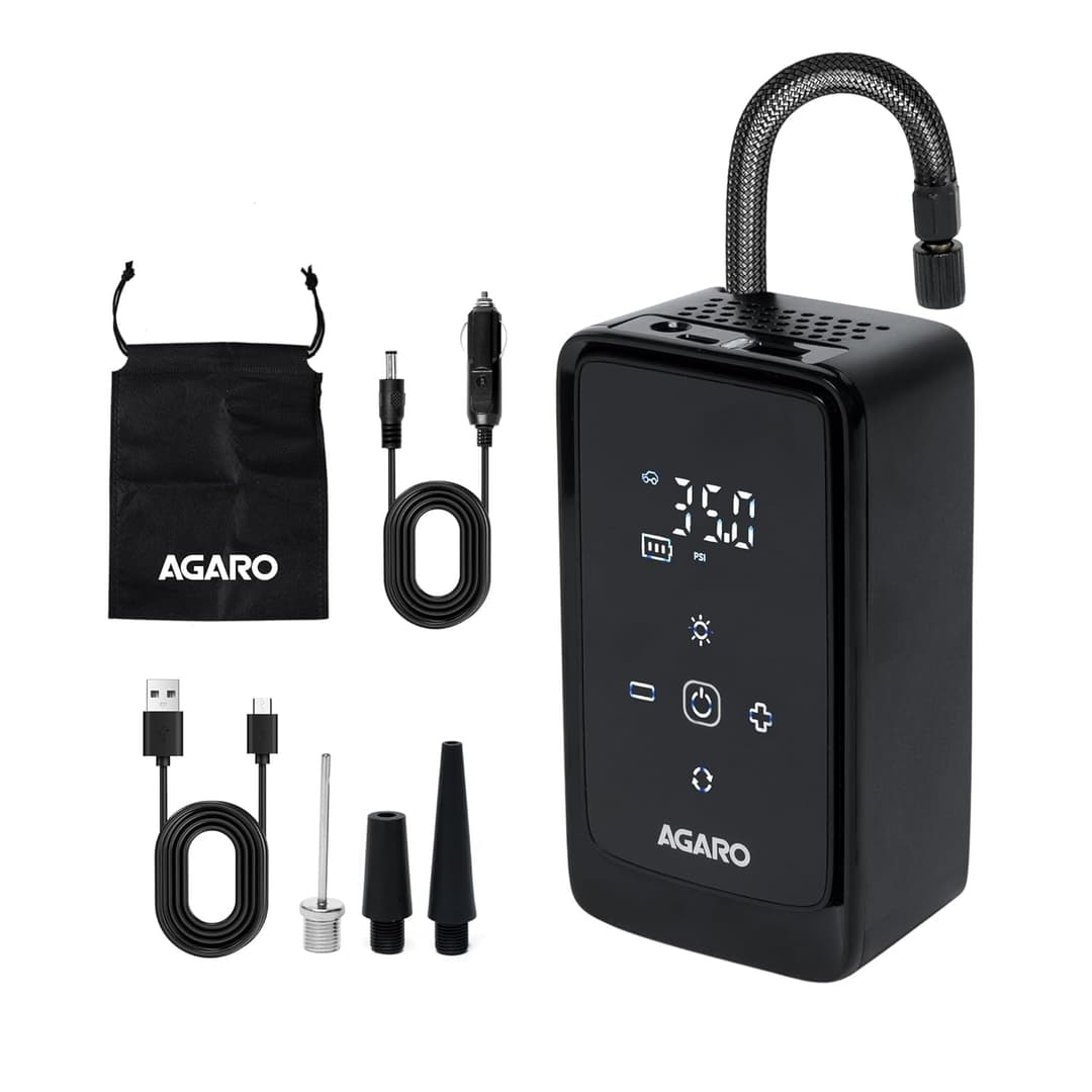 AGARO Atom Cordless Tyre Inflator 150 PSI 4500mAh