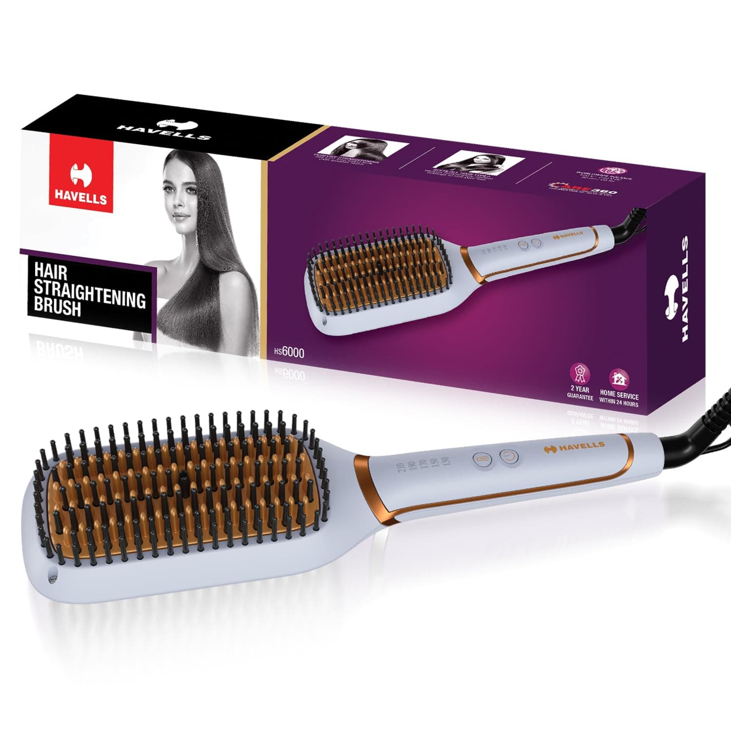 Havells HS6000 Keratin Infused Hair Straightener Brush