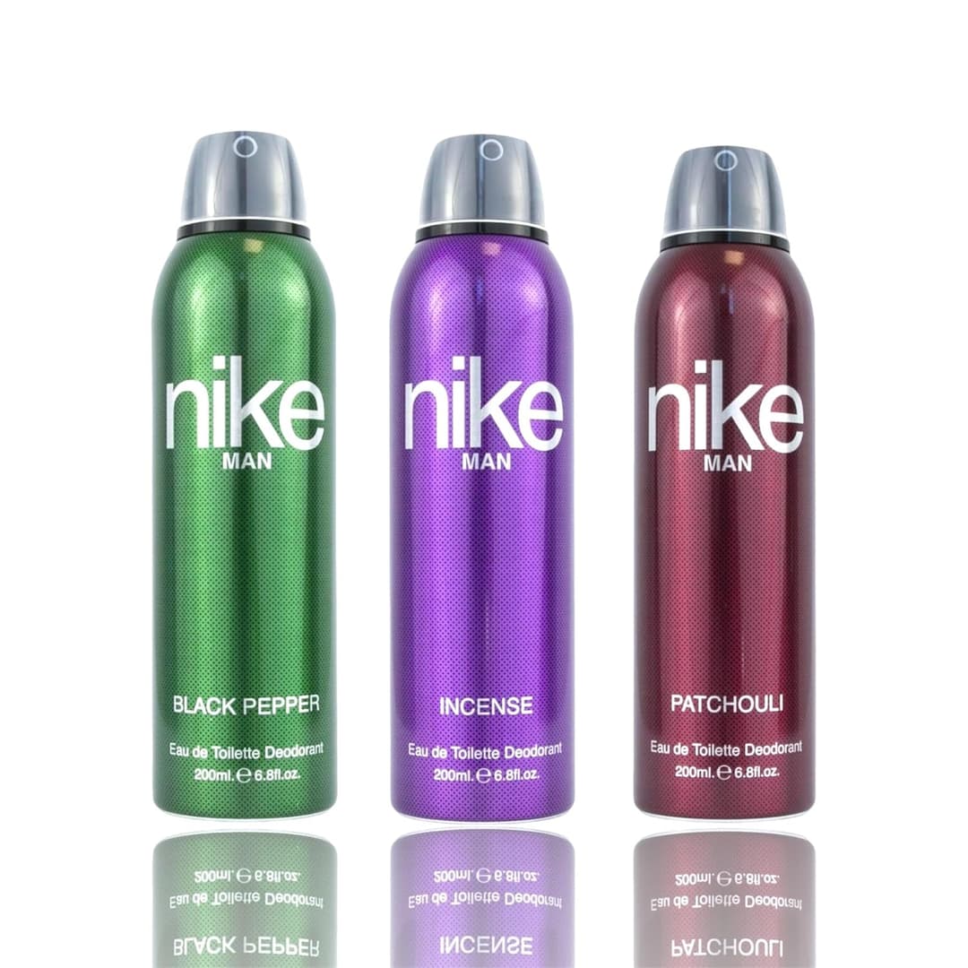 Nike Black Pepper Incense Patchouli Deodorant 200ml Pack of 3