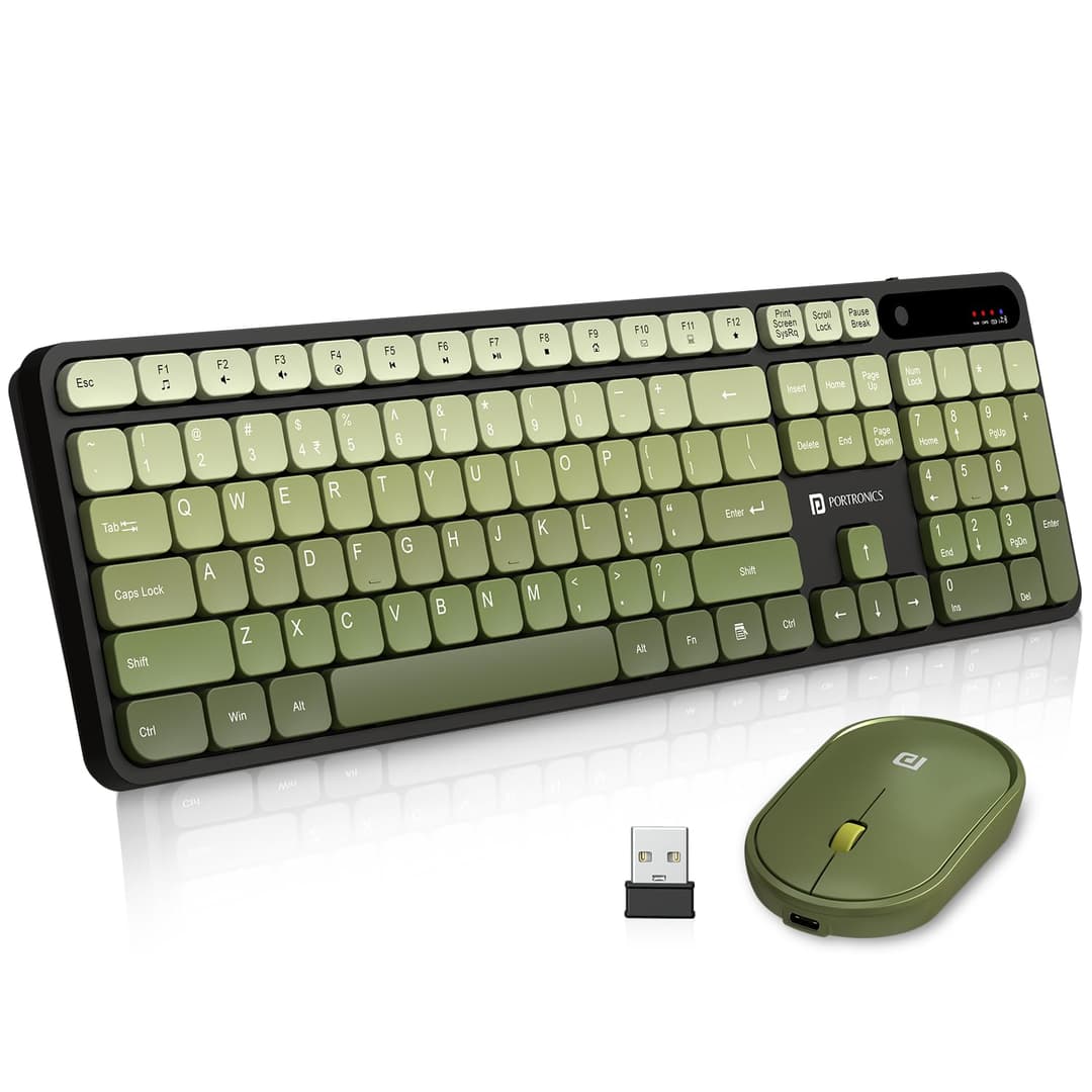 Portronics Key11 Rechargeable Wireless Keyboard and Mouse Set
