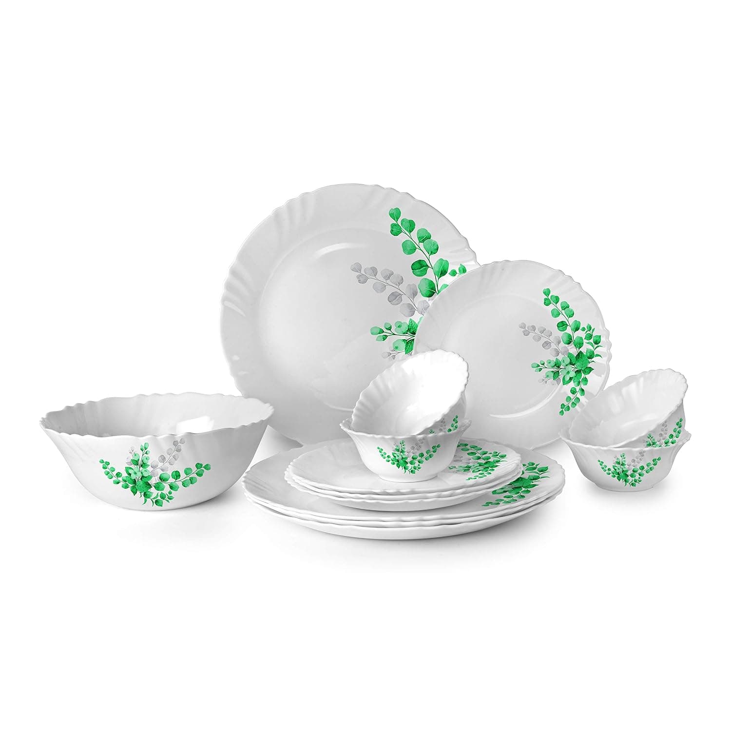 Cello Imperial Series Opal Glass Dinner Set (13 Pieces)