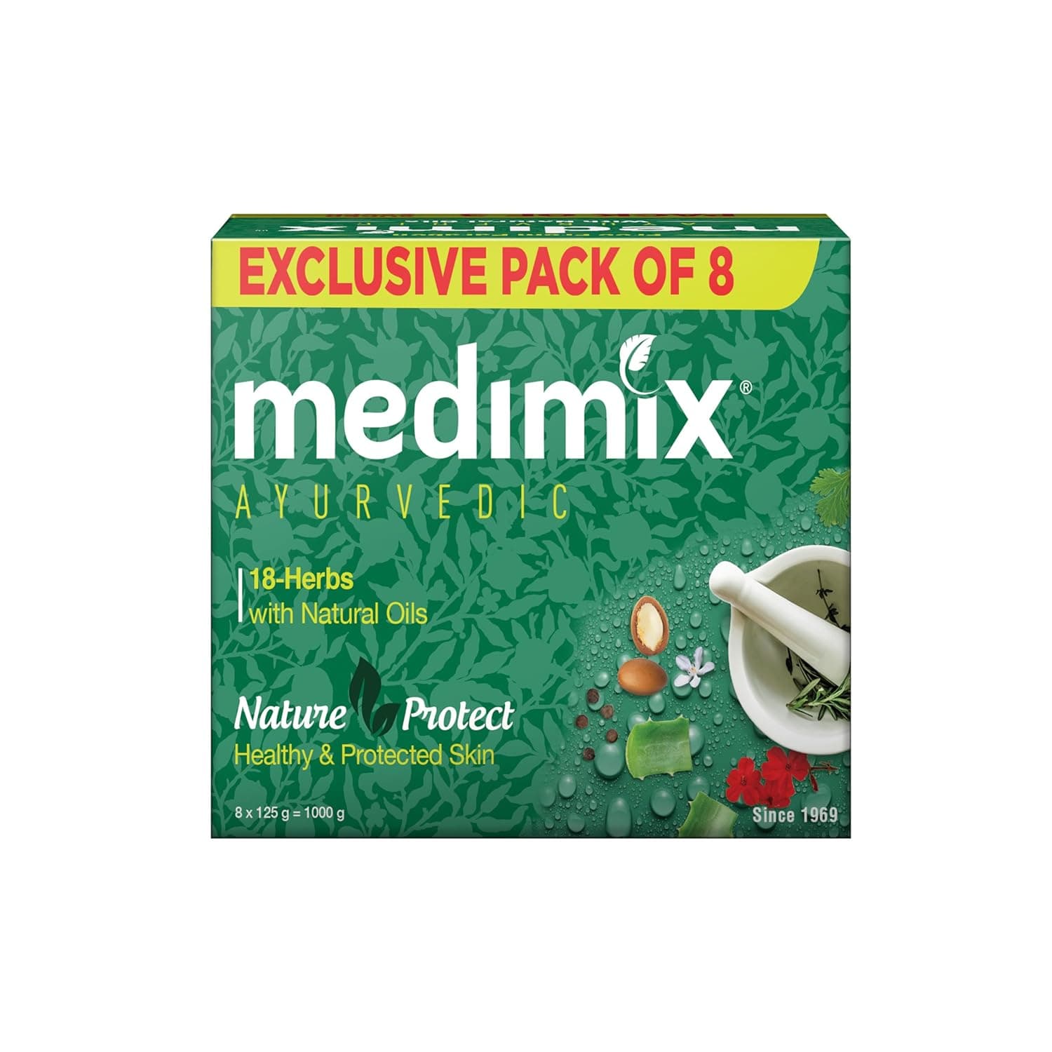 Medimix Ayurvedic Classic 18 Herbs Soap 125g (Pack of 8)
