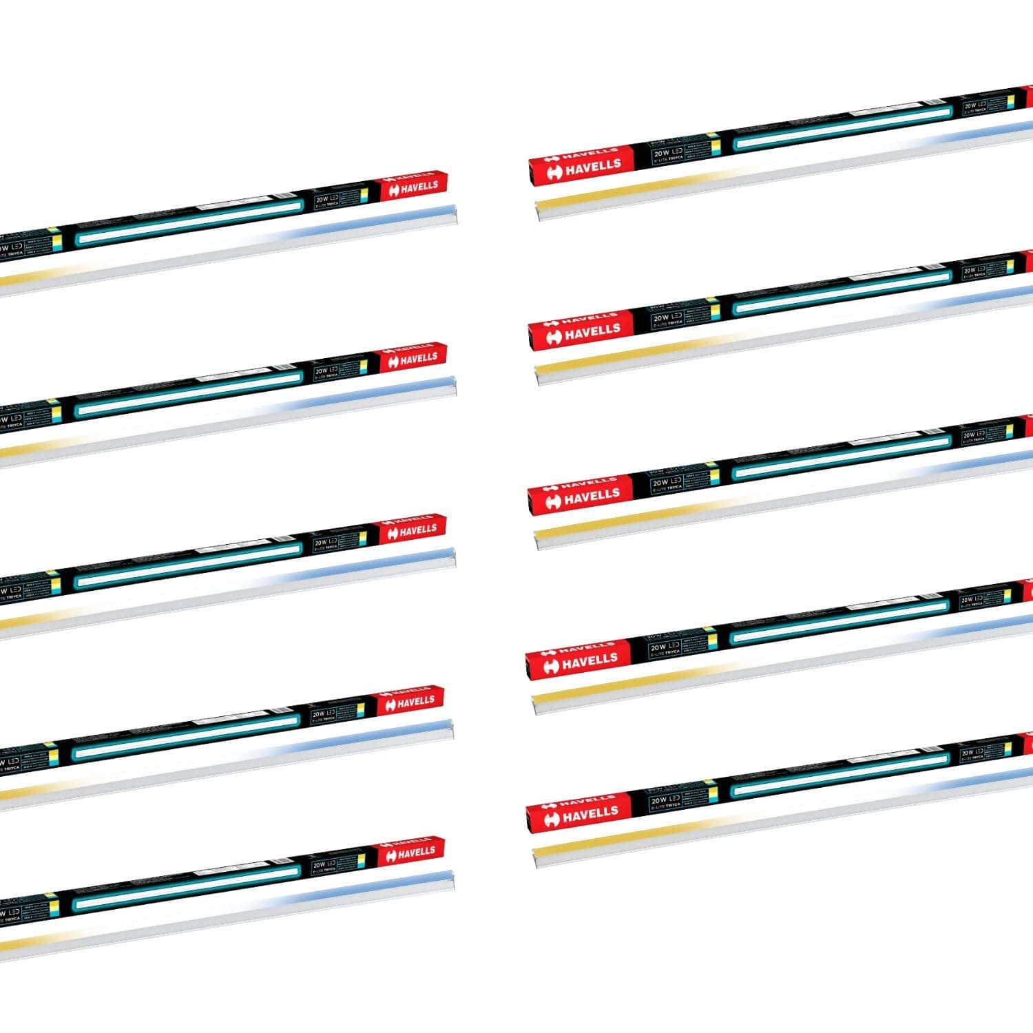Havells Triyca 20W 3-in-1 LED Batten (Pack of 10)