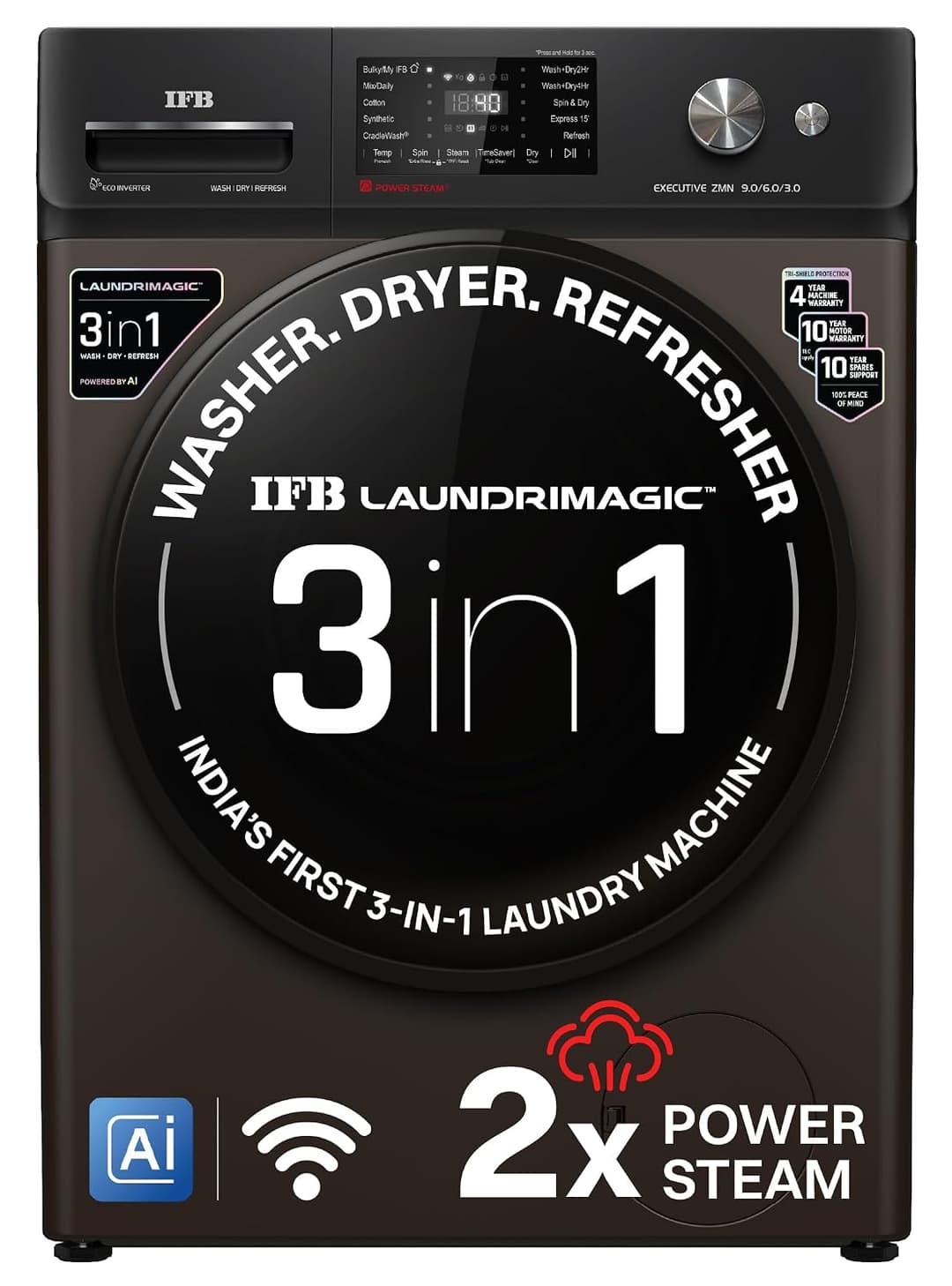 IFB 9/6/3 kg AI Inverter Washer Dryer Refresher