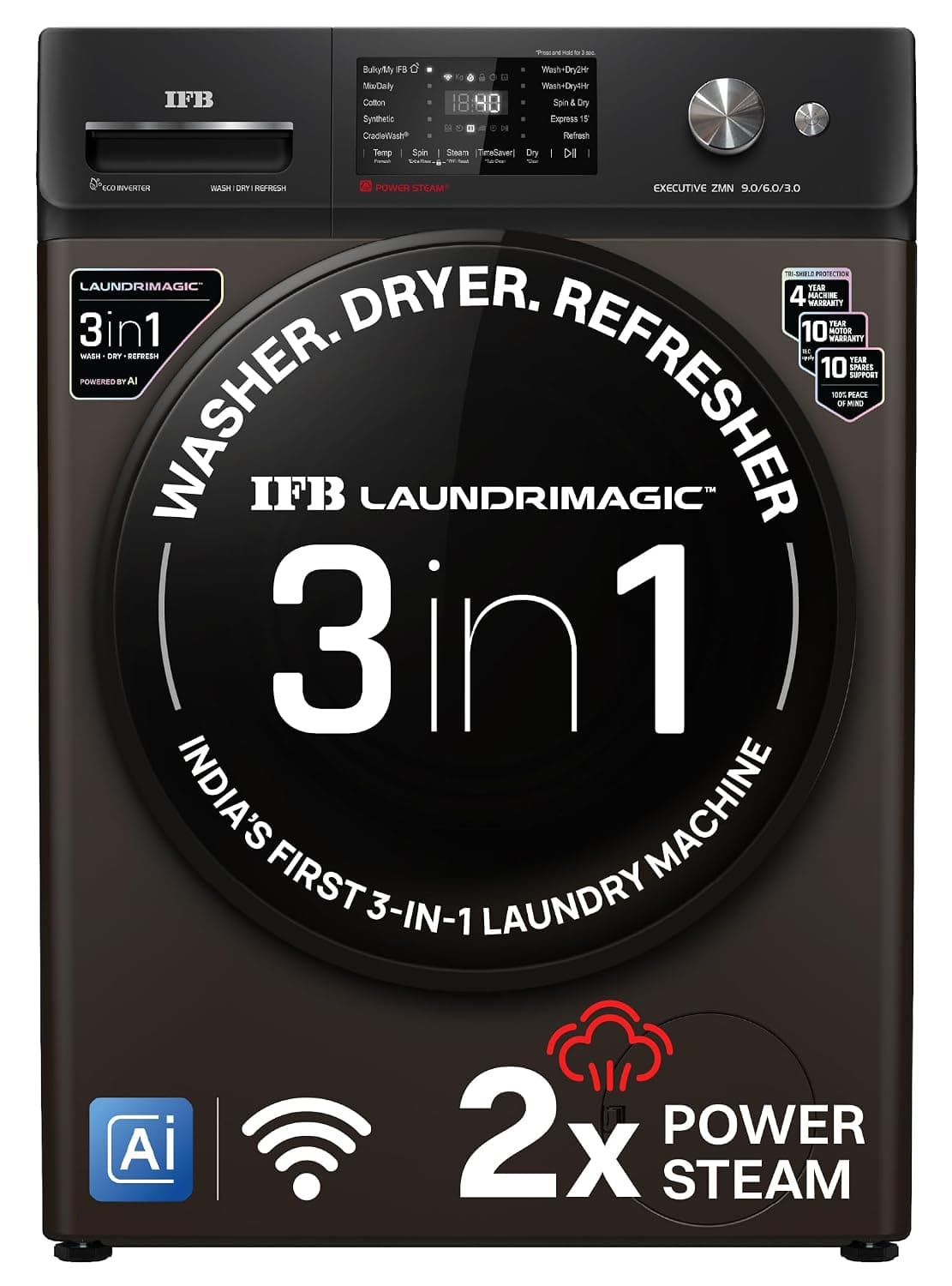IFB 9/6/3 kg AI Inverter Washer Dryer Refresher
