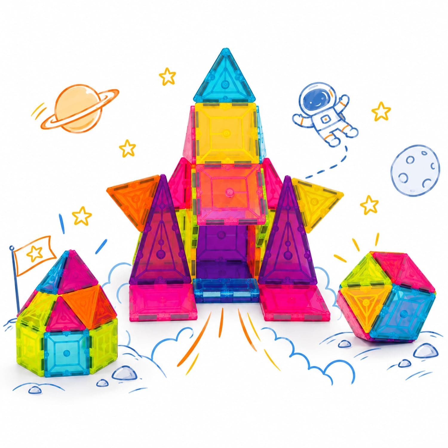 Jam & Honey 28 Pieces Magna Tiles Building Blocks