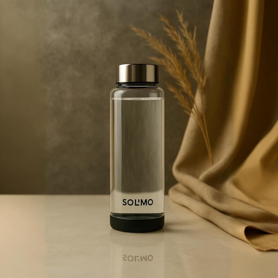 Amazon Brand - Solimo Borosilicate Glass Water Bottle (500 ml)