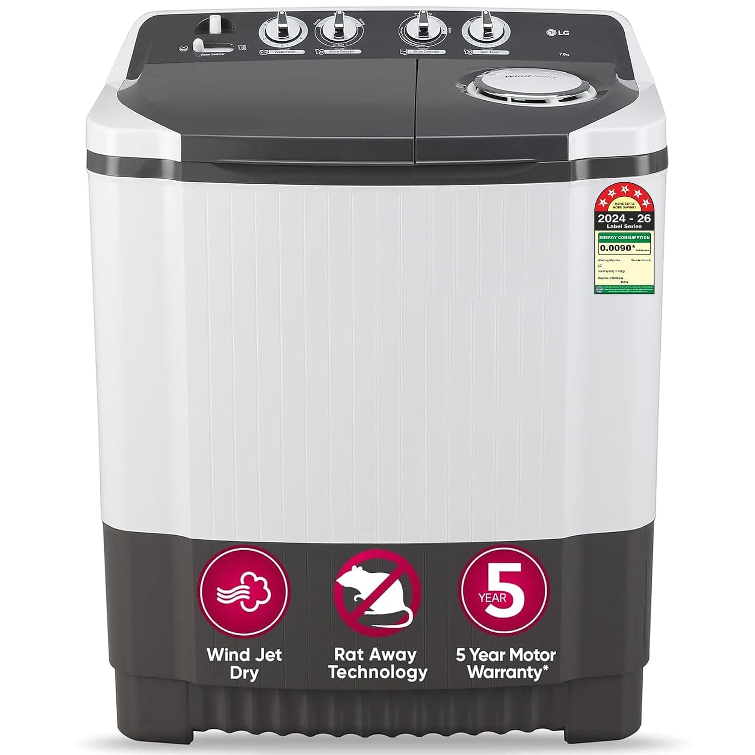 LG 7 Kg Semi-Automatic Washing Machine