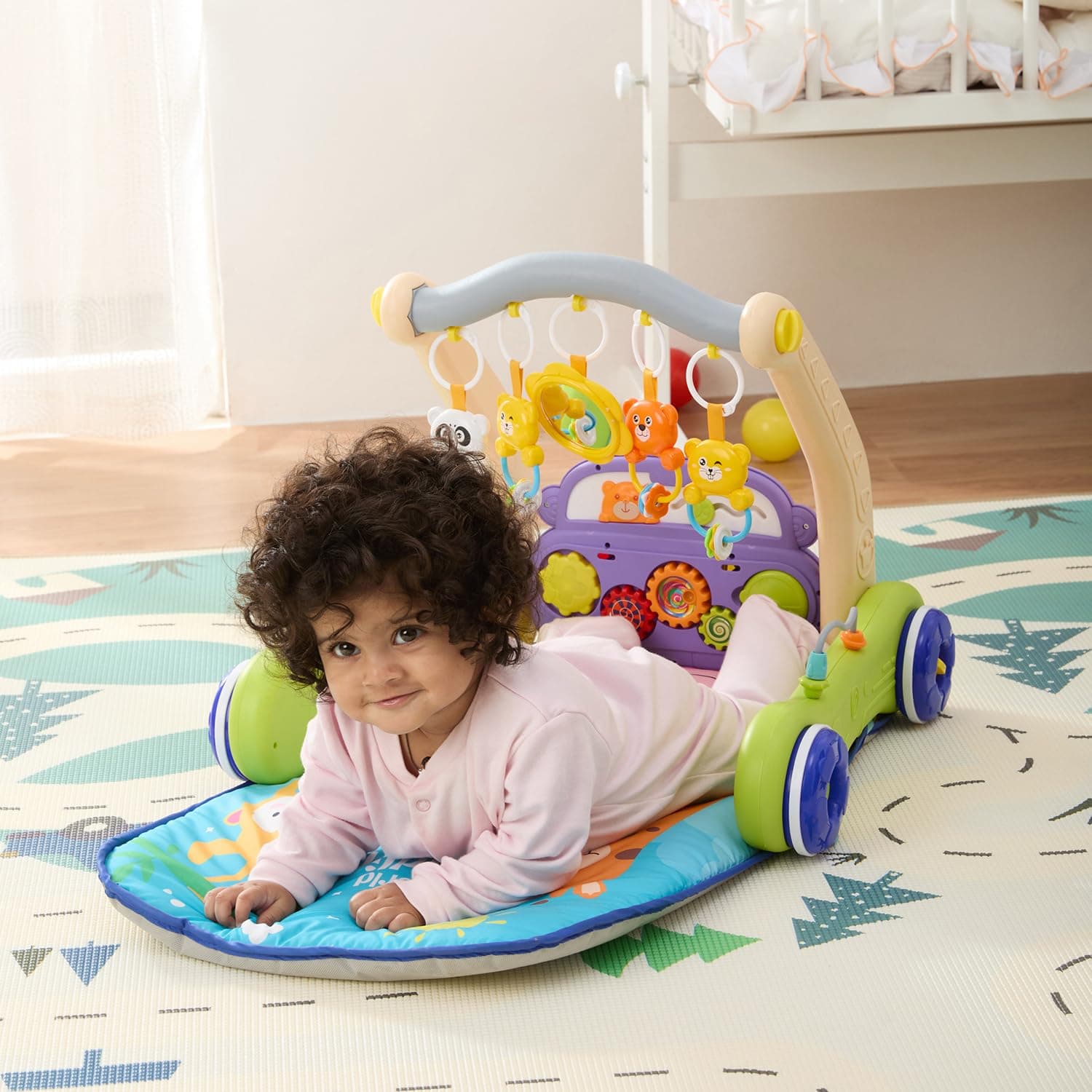 Supples 2 in 1 Musical Baby Play Gym with Convertible Walker