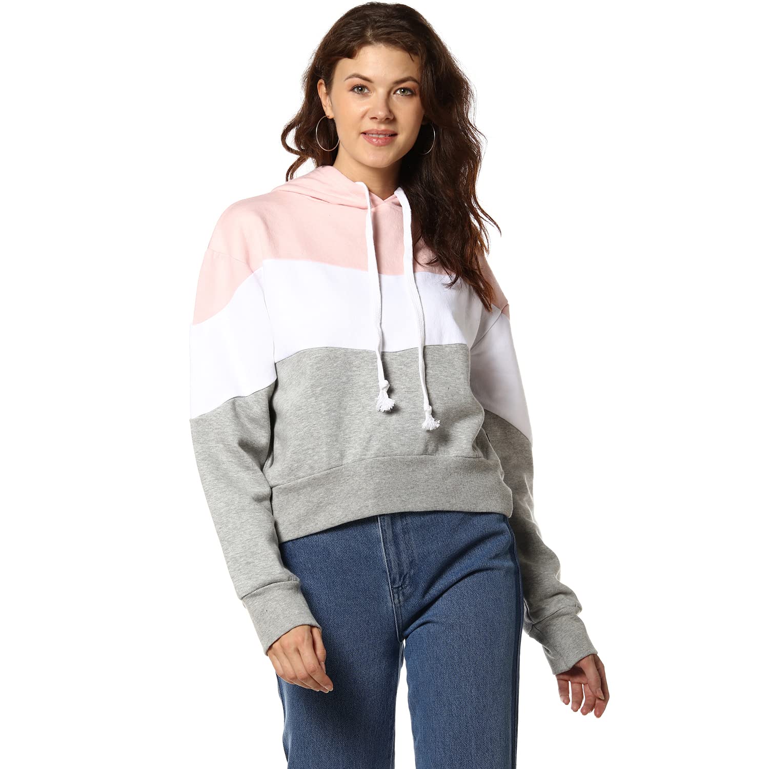 Campus Sutra Women's Cotton High Neck Sweatshirt