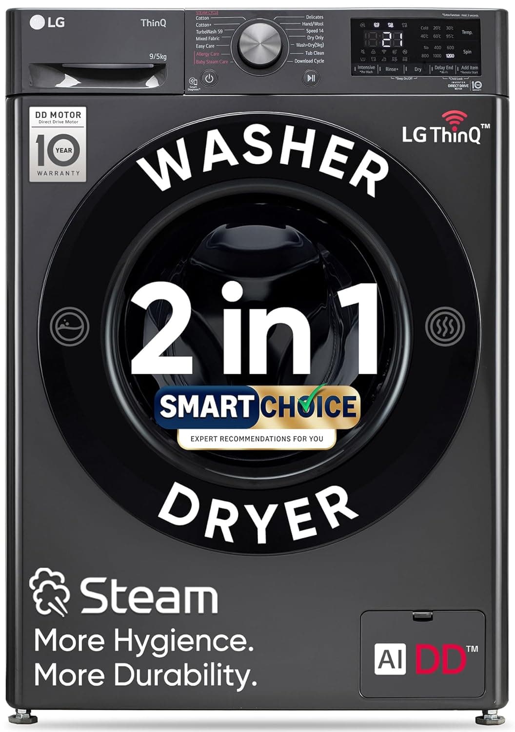 LG 9 Kg / 5 Kg Fully Automatic Front Load Washer Dryer