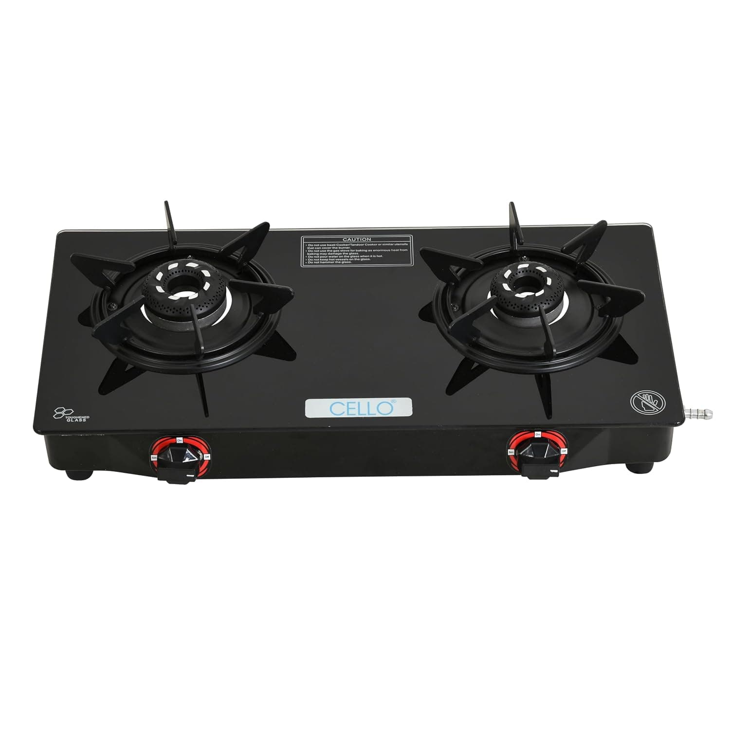 Cello Hexa Toughened Glass Top 2 Burner LPG Gas Stove