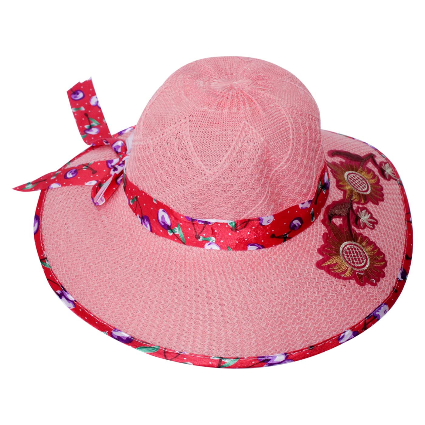 EKAN Beach Use Straw Hat Long and Wide Brim Hat for Girls and Women Use