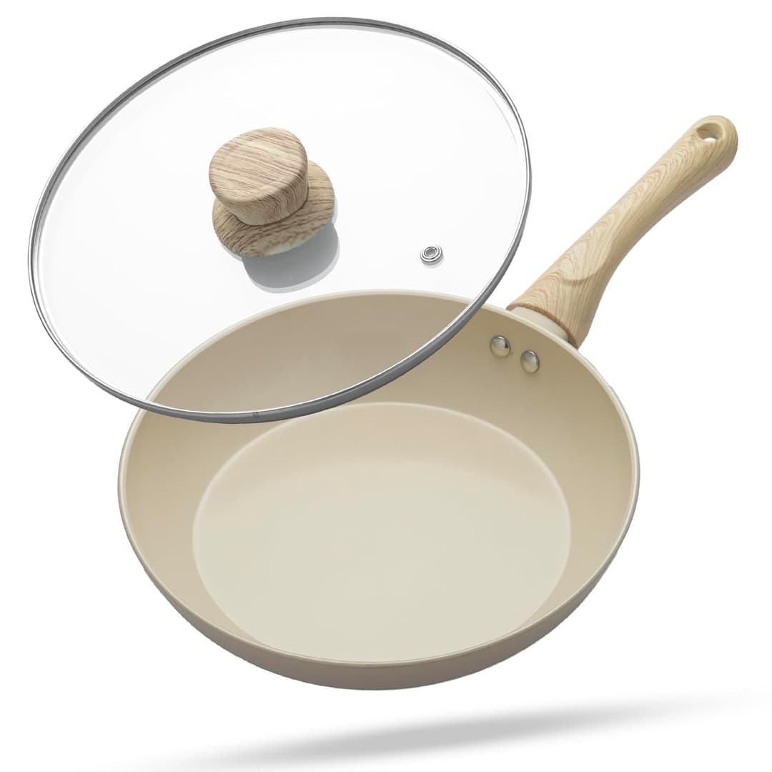 Lifelong 24cm Forged Aluminum Ceramic Fry Pan with Lid