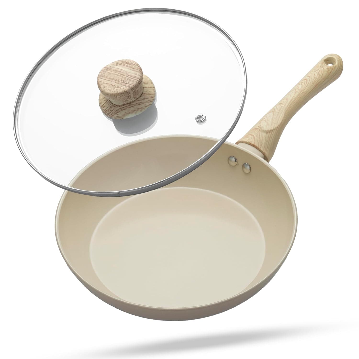 Lifelong 24cm Forged Aluminum Ceramic Fry Pan with Lid