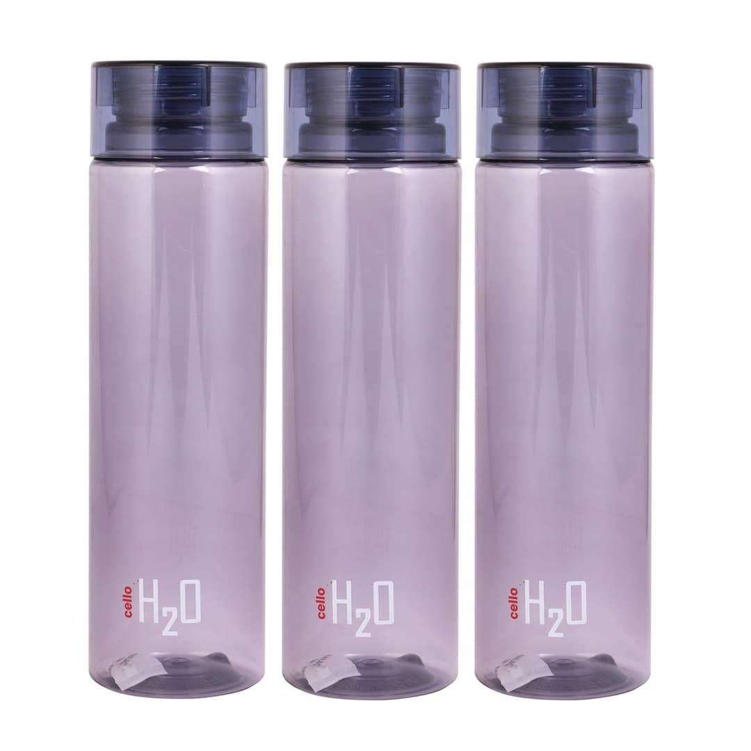 Cello H2O Plastic Water Bottle 1 Litre Set of 3