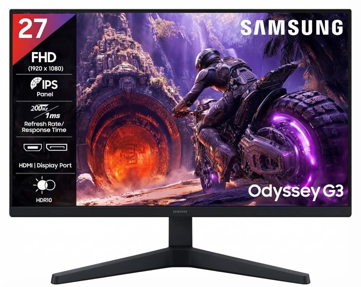 Samsung 27-inch Odyssey G3 FHD 200Hz IPS Gaming Monitor