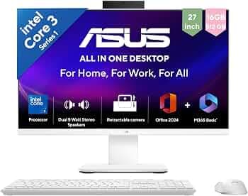 ASUS V470 27-inch All-in-One PC (Core 3 100U, 16GB, 512GB SSD)
