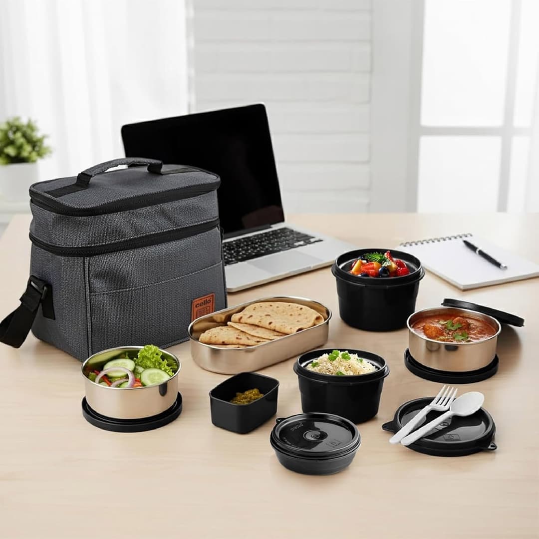Cello MF All Day Meal Lunch Box Set with Bag