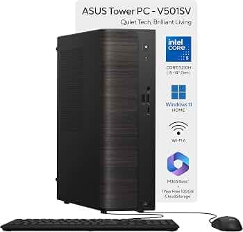 ASUS V501 Desktop Tower PC (Core 5 210H, 8GB DDR5, 512GB SSD)