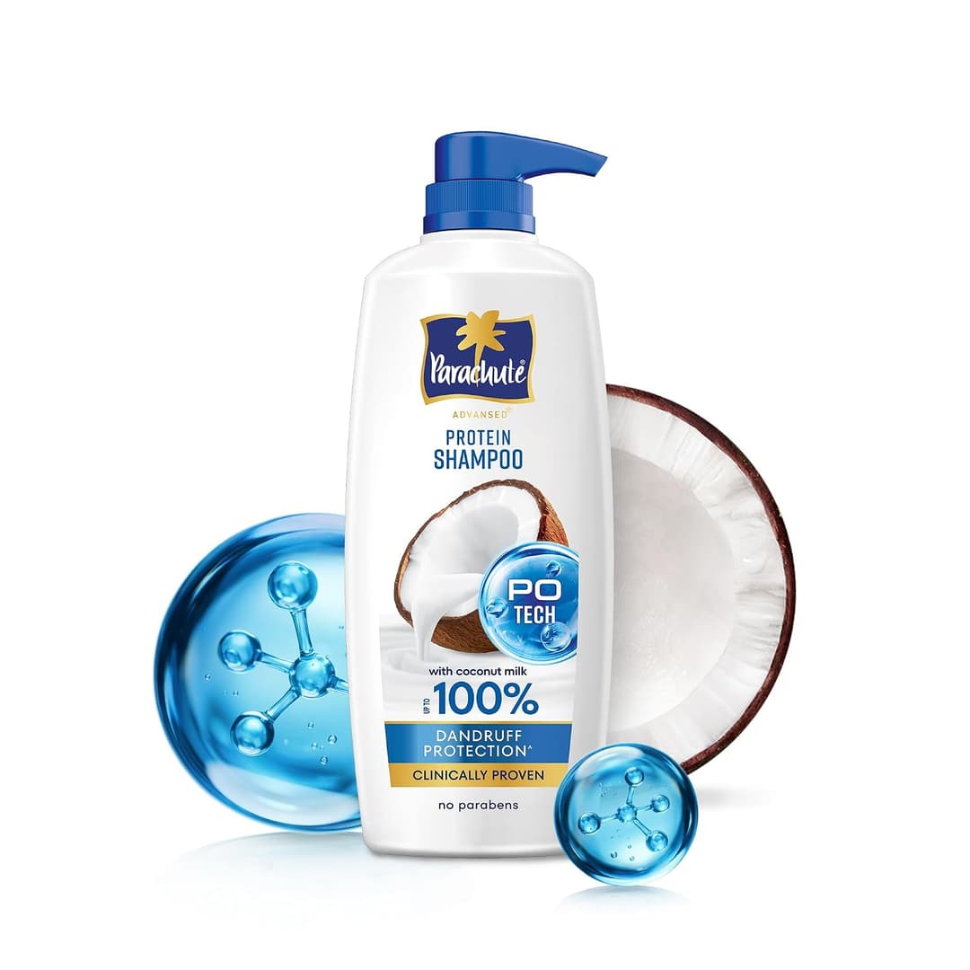 Parachute Advansed Anti-Dandruff Shampoo with Coconut Milk & PO Tech | Up to 100% Dandruff protection | for Strong Healthy Scalp | Paraben free | For Men & Women | 1L
