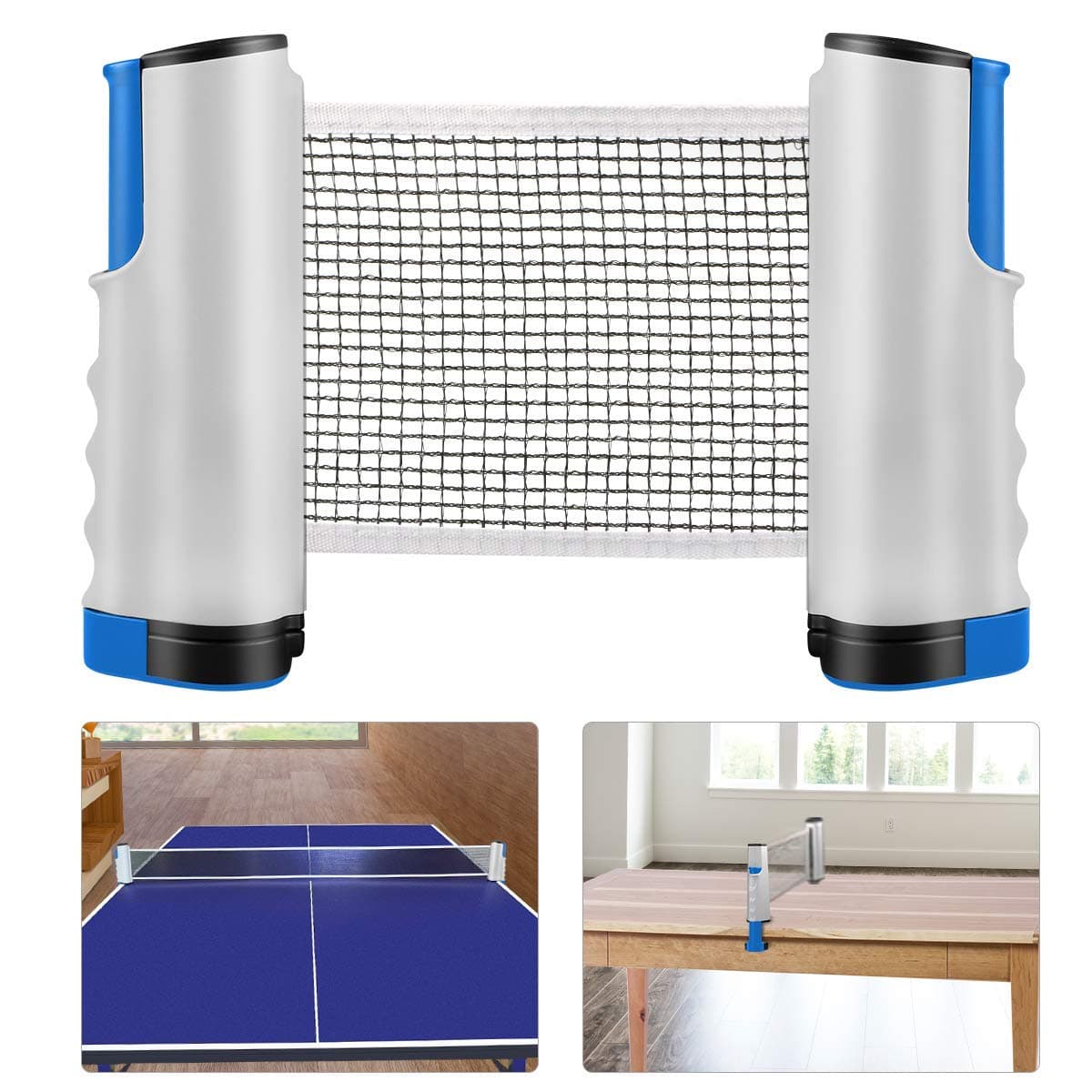 Tima Table Tennis/ Ping pong Portable Ping Pong Net – Retractable Table Tennis Net for Any Table,Colour May vary
