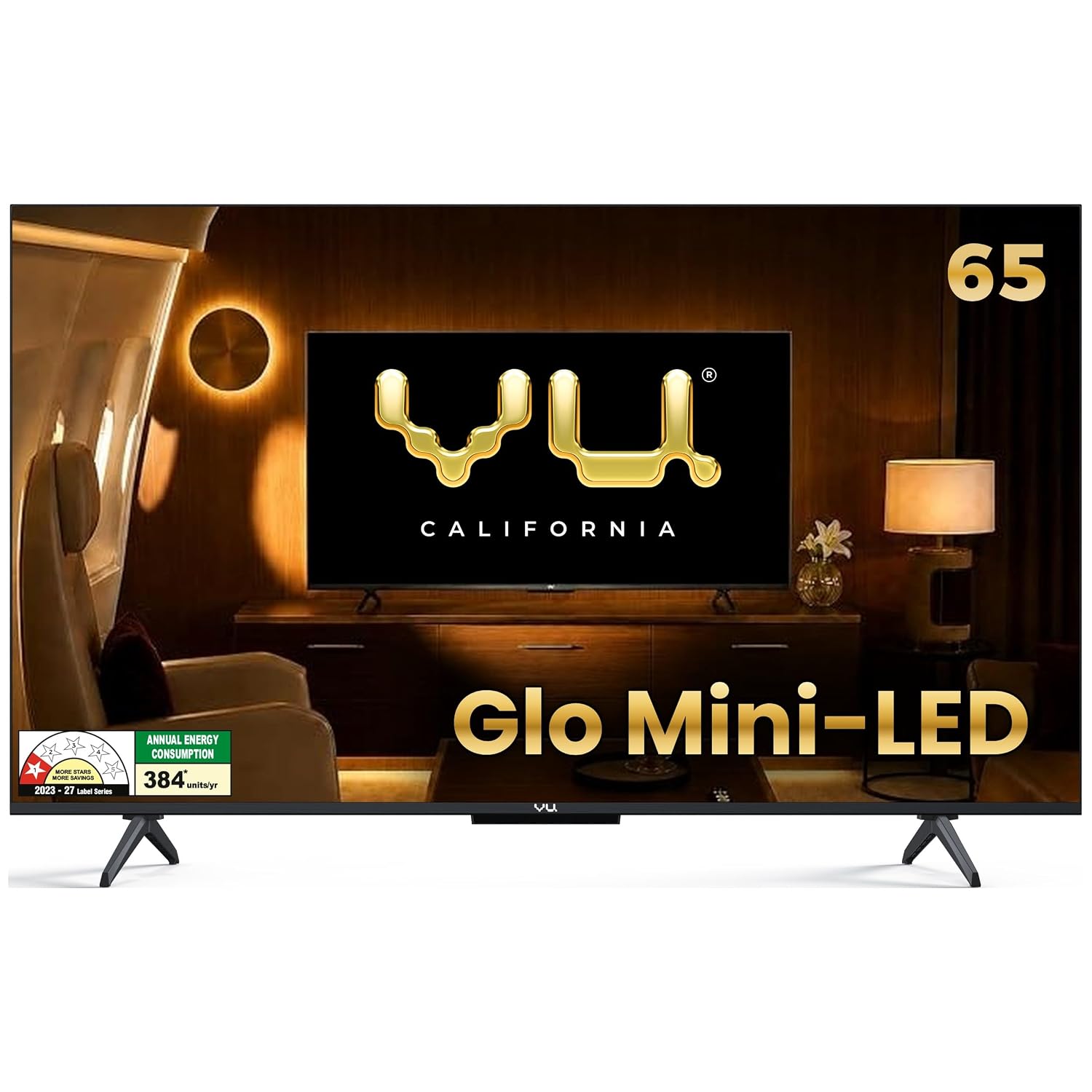 Vu California 164cm (65 inches) Glo MiniLED Google 4K TV VUGLOMINILED 2026