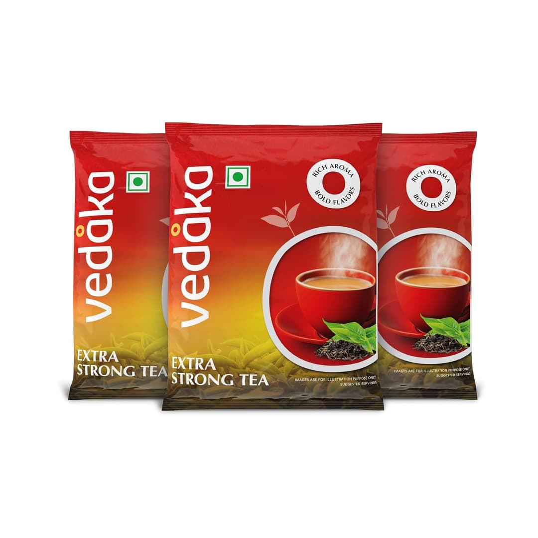 Amazon Brand - Vedaka Extra Strong Tea Powder 1.5kg (500g x 3)