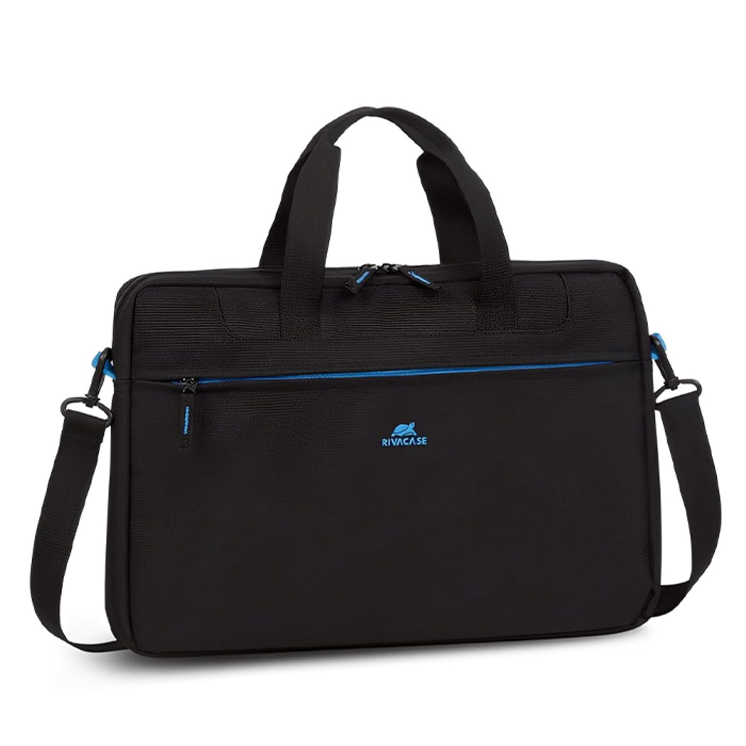 RivaCase Regent 8037 Black Laptop Bag 15.6" Inches Smart Design Durability for both Versatility and Style Briefcase for Macbook Laptop with Smart Organizer, Professional Bag for Business, Work, Travel