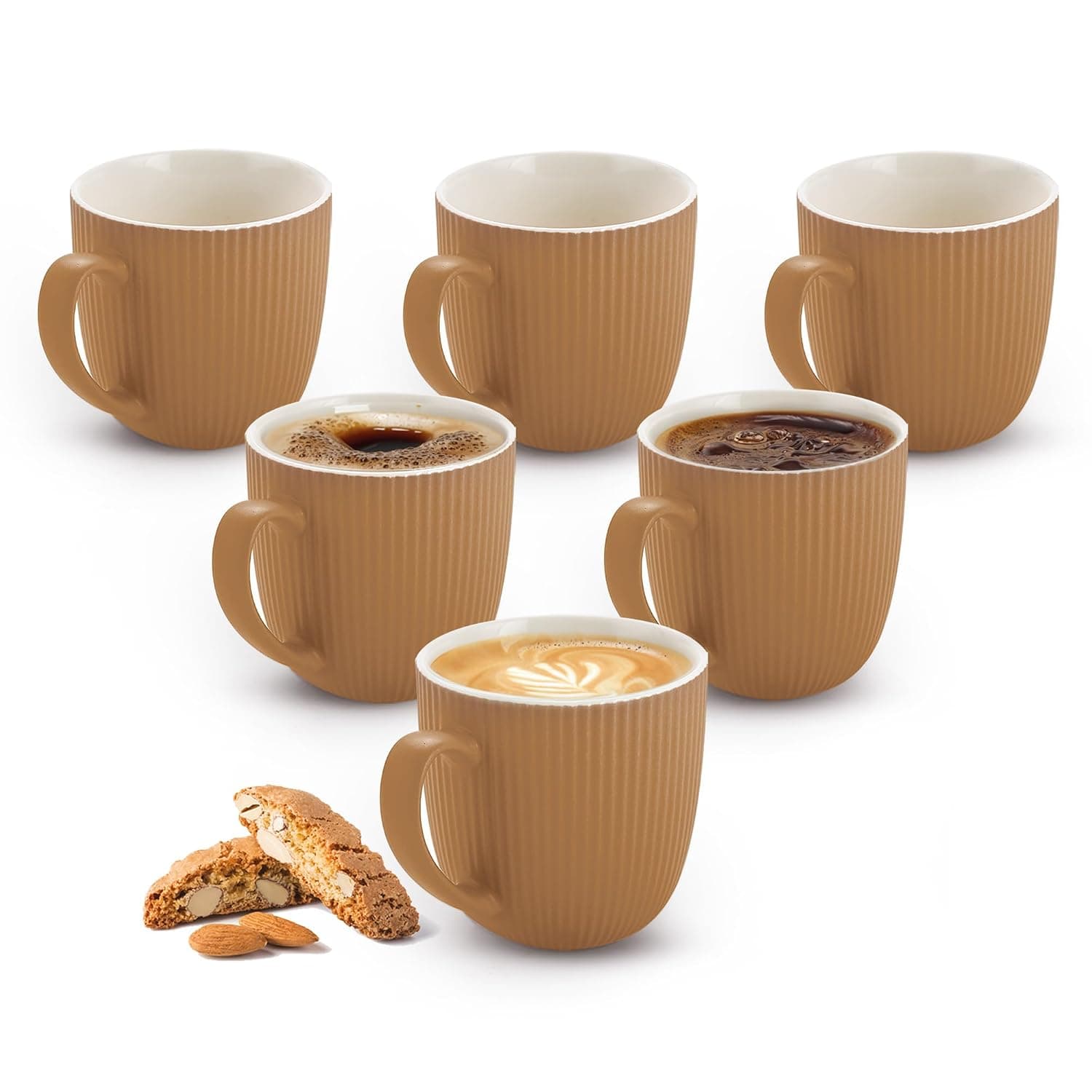 Treo by Milton Ridge 210 Coffee Mugs, Set of 6 (210 ml)