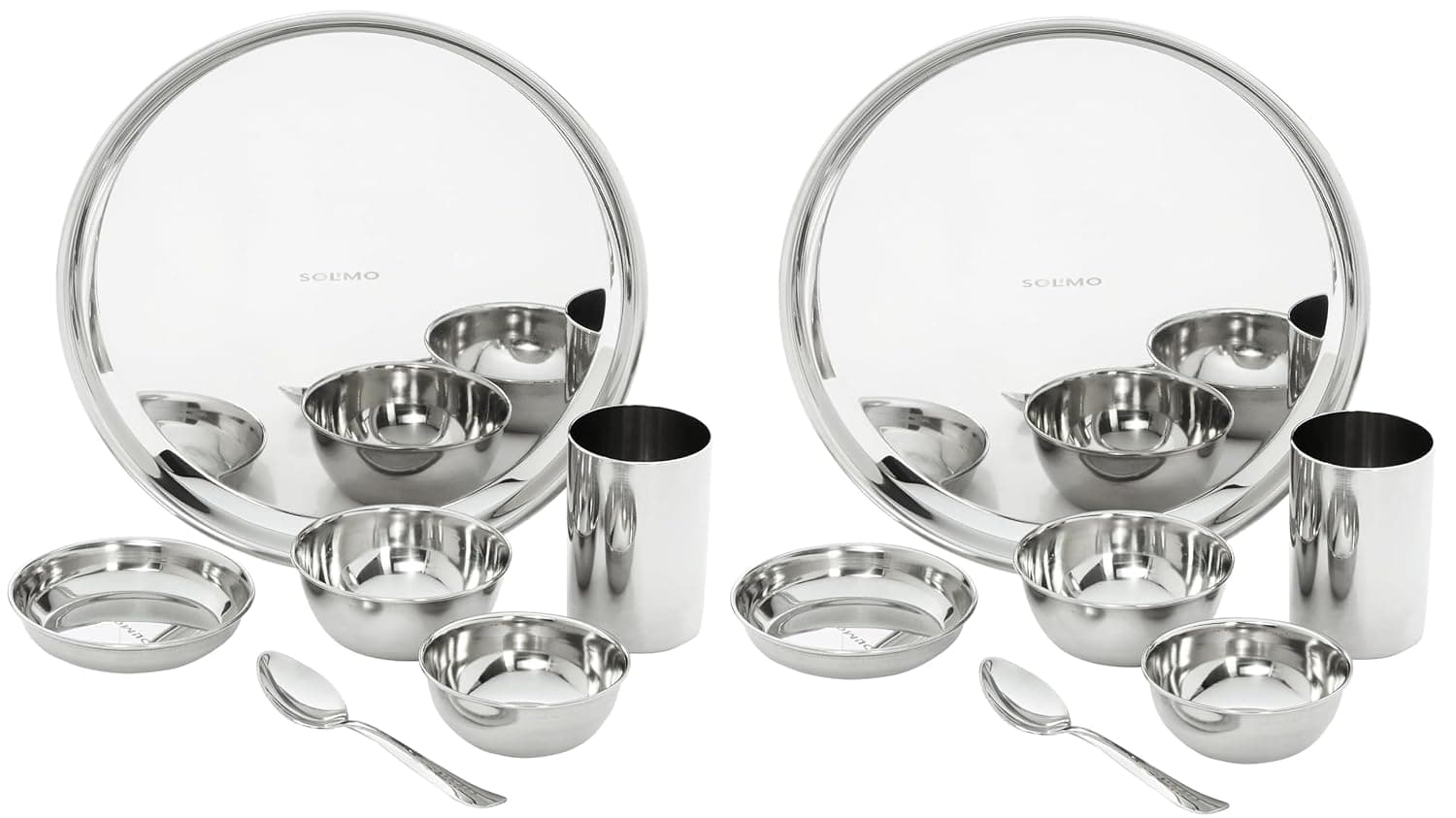 Solimo Stainless Steel Dinner Set of 6 (Pack of 2)