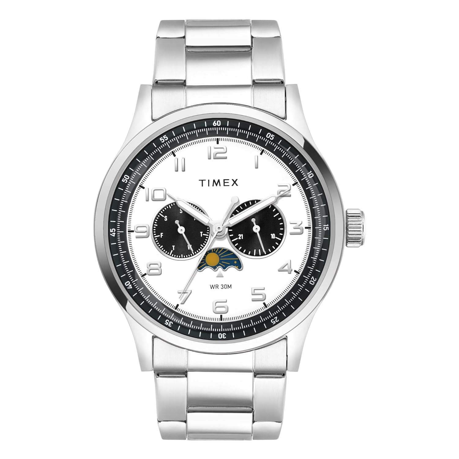 TIMEX Analog Watch for Men with Round Dial & Water Resistant Man's Wrist Watches