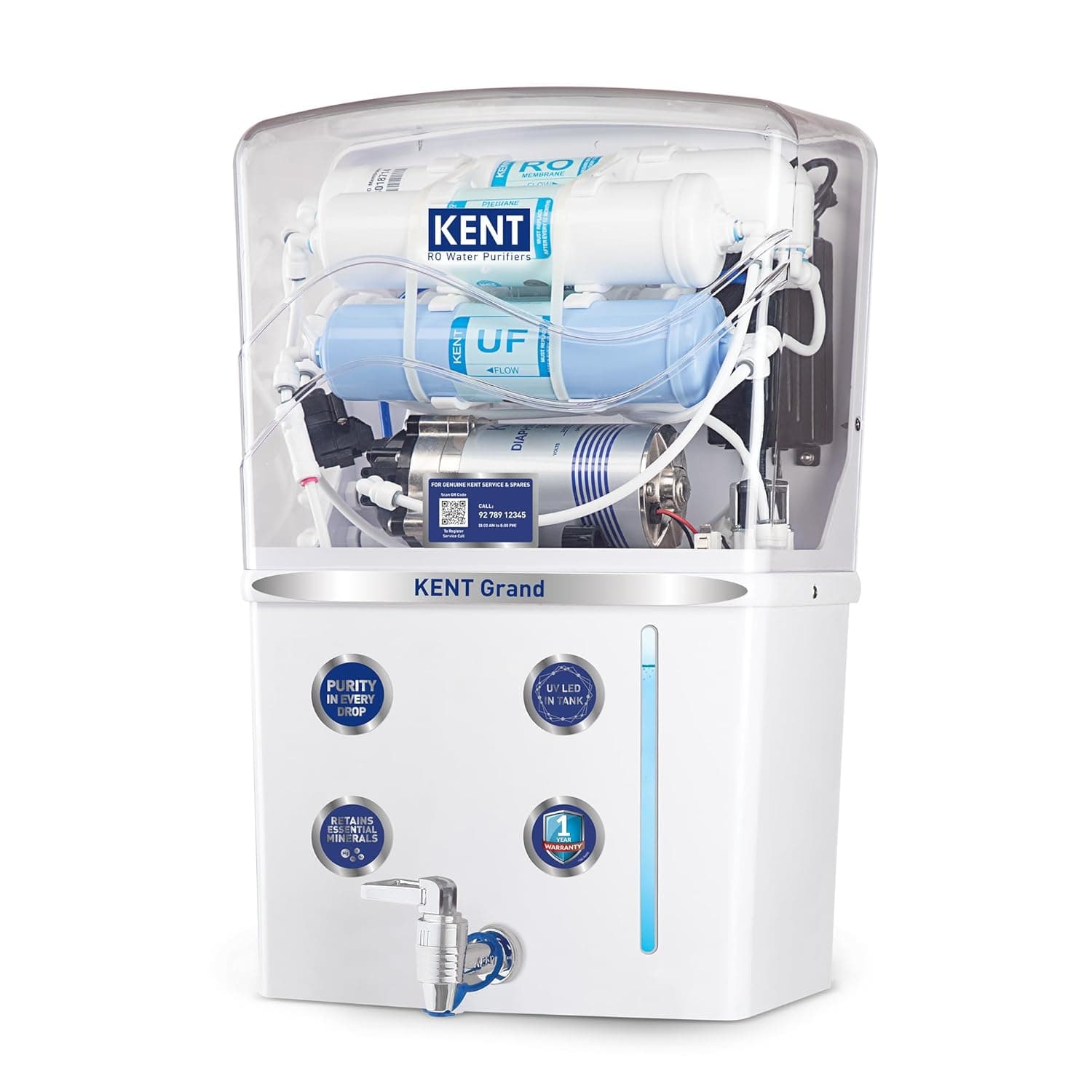 KENT Grand RO+UF+UV LED Water Purifier (8L)