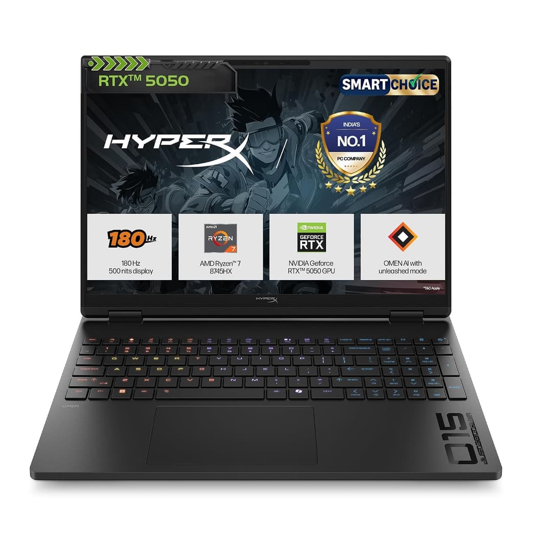 HP Omen 15.3-inch Gaming Laptop (Ryzen 7 8745HX, 16GB, 1TB, RTX 5050)