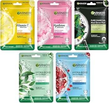 Garnier Skin Naturals Serum Sheet Face Mask Set (5 Pcs)