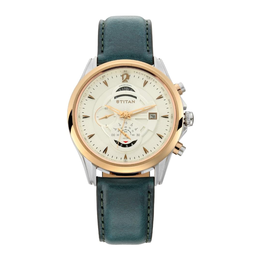 Titan Maritime Quartz Chronograph Watch NT1830KL01