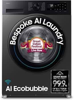 Samsung 12 kg 5 Star Front Load Washing Machine WW12DG5B24AXTL